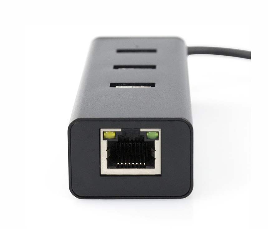 H362 USB 3.0 3 Ports Hub with RJ45 Gigabit Ethernet Adapter
